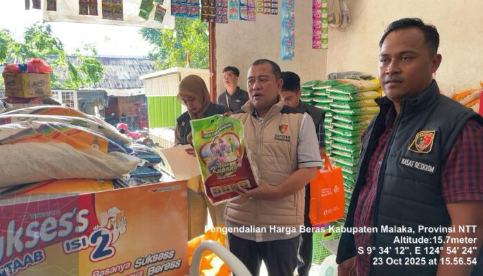 Sidak di Malaka, Tim Gabungan Polri, Bapanas, dan Pemda  Temukan Sejumlah Toko Jual Beras di atas HET   